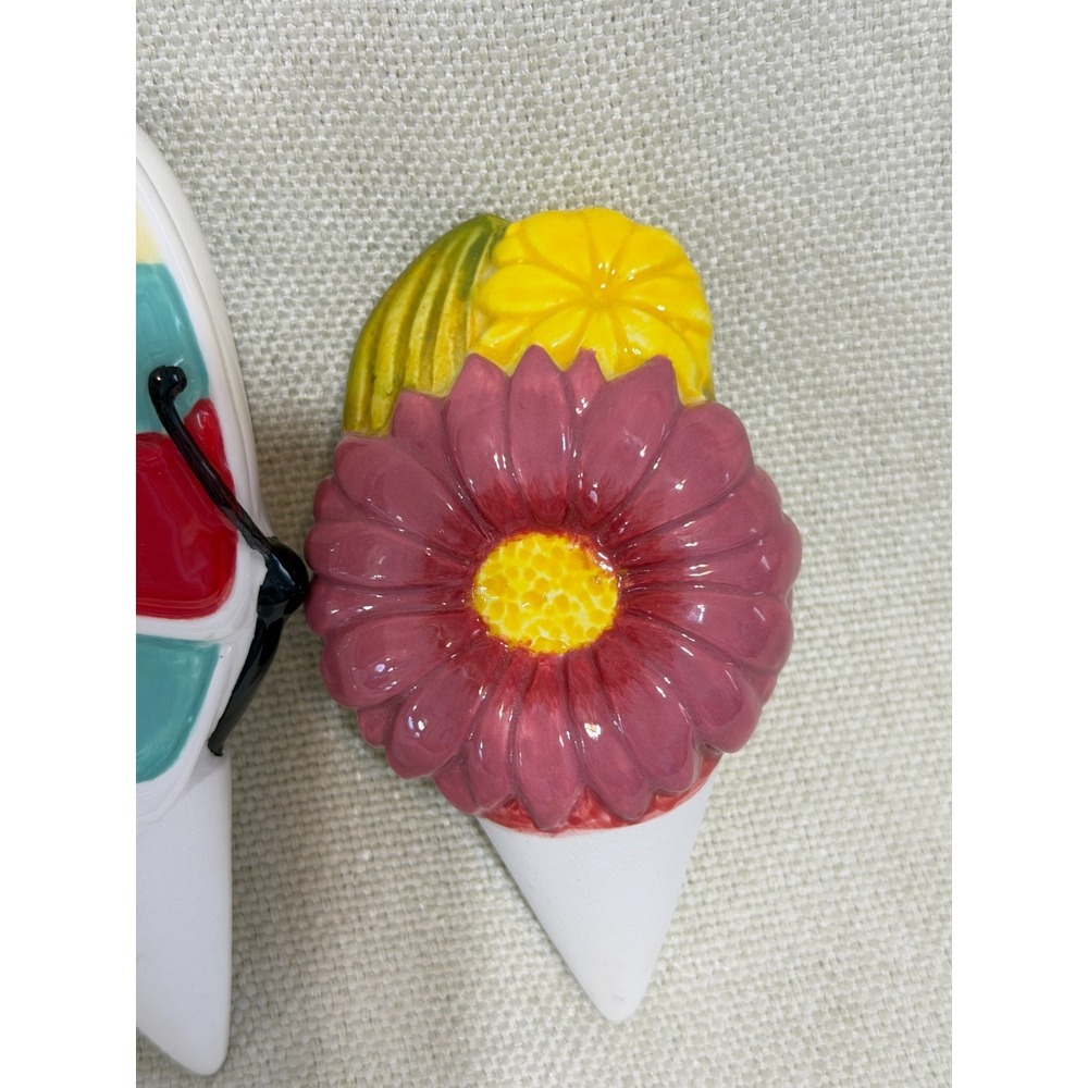 5 Pack Ceramic Self Watering Spikes Flower Tiger Butterfly Plant Stakes - Picture 2 of 11